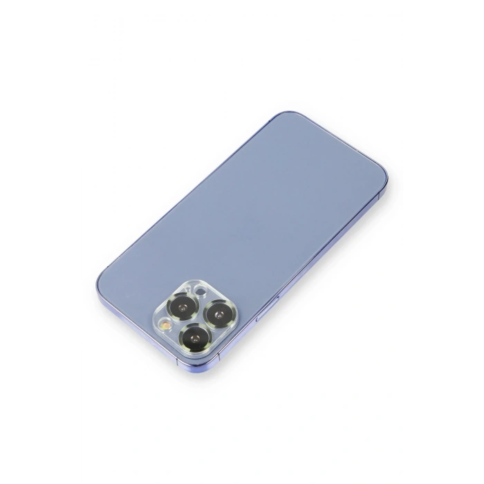 Mey İthalat®   iPhone 12 Pro Metal Kamera Lens Koruma Cam - Koyu Yeşil