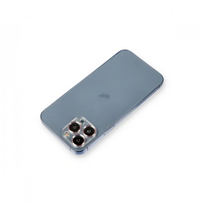 Mey İthalat®   iPhone 12 Pro Metal Kamera Lens Koruma Cam - Mor