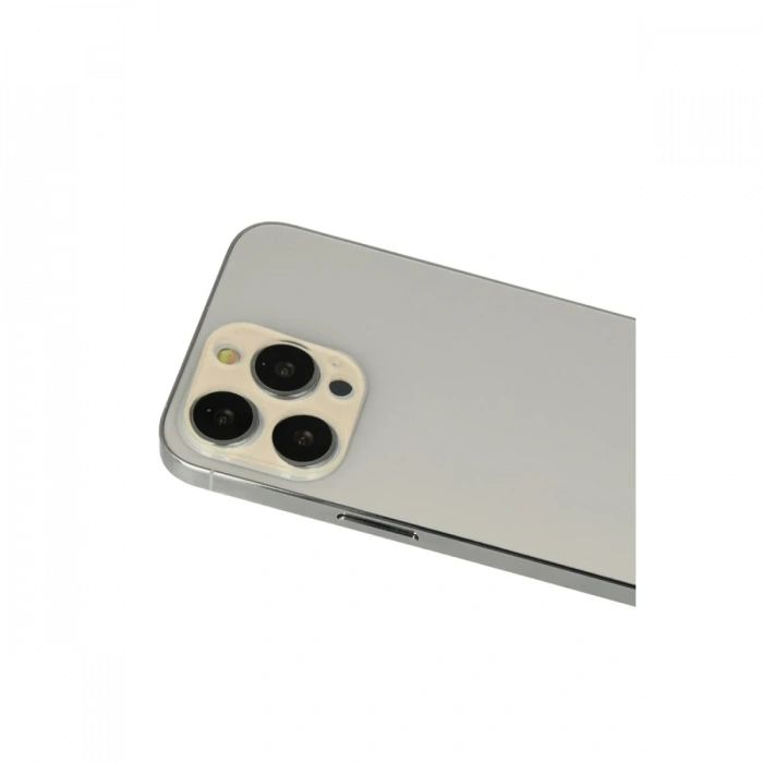 Mey İthalat®   iPhone 12 Pro Rainbow Kamera Lens Koruma Cam - Gold