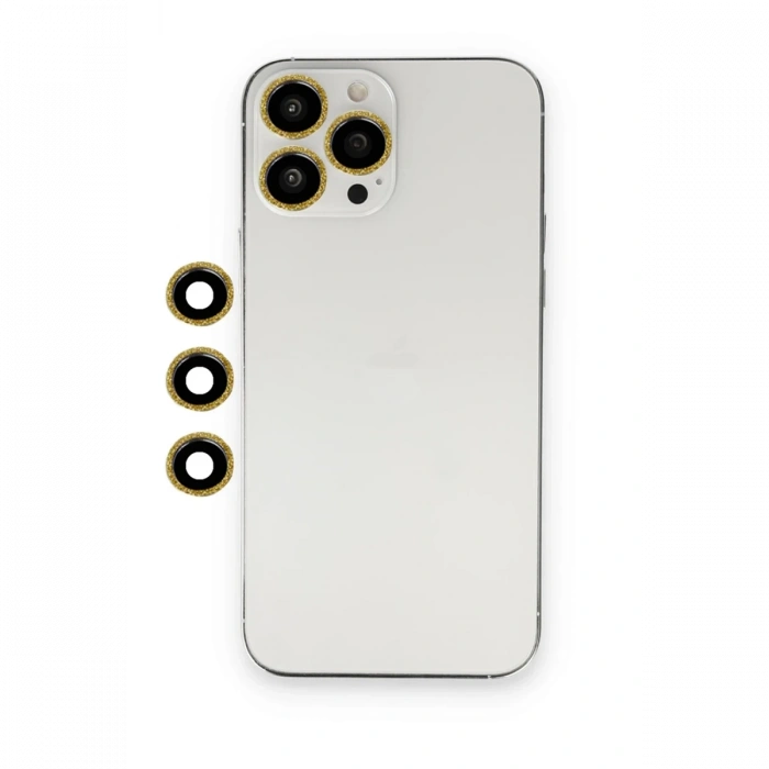 Mey İthalat®   iPhone 12 Pro Shine Kamera Lens - Gold