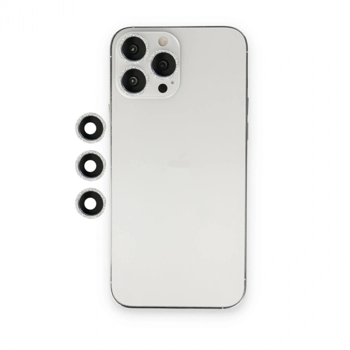 Mey İthalat®   iPhone 12 Pro Shine Kamera Lens - Gümüş