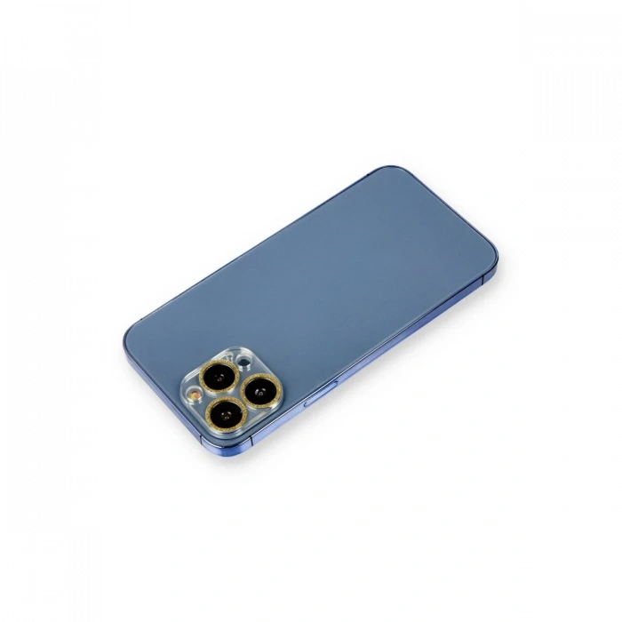 Mey İthalat®   iPhone 12 Pro Shine Kamera Lens Koruma Cam - Gold