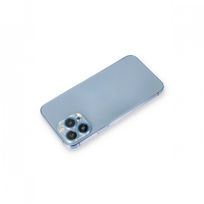 Mey İthalat®   iPhone 12 Pro Shine Kamera Lens Koruma Cam - Mavi