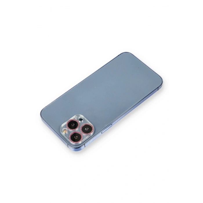 Mey İthalat®   iPhone 12 Pro Shine Kamera Lens Koruma Cam - Pembe