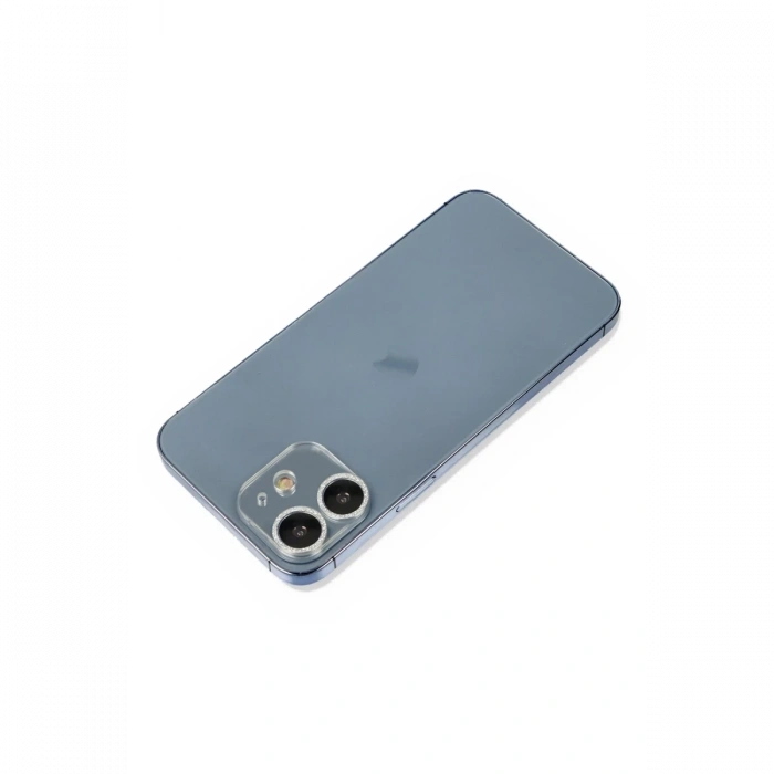 Mey İthalat®   iPhone 12 Shine Kamera Lens Koruma Cam - Gümüş