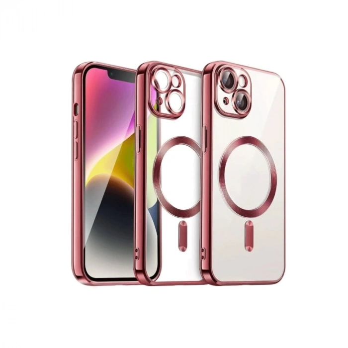 Mey İthalat®   iPhone 13 Kılıf Kross Magneticsafe Kapak - Kırmızı