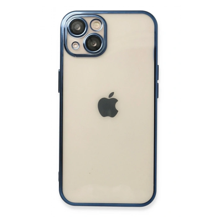Mey İthalat®   iPhone 13 Kılıf  Lensli Silikon - Lacivert