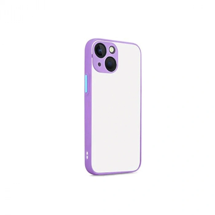 Mey İthalat®   iPhone 13 Kılıf Montreal Silikon Kapak - Mor