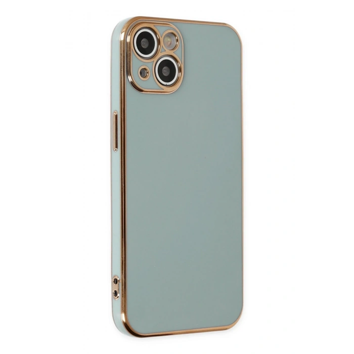 Mey İthalat®   iPhone 13 Kılıf Volet Silikon - Açık Yeşil