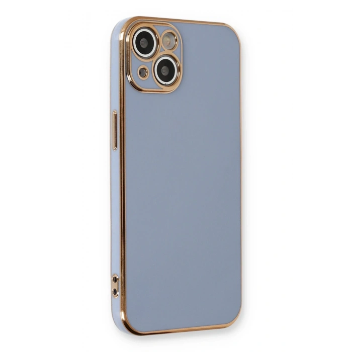 Mey İthalat®   iPhone 13 Kılıf Volet Silikon - Mavi