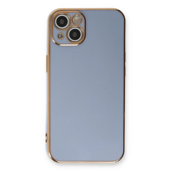 Mey İthalat®   iPhone 13 Kılıf Volet Silikon - Mavi