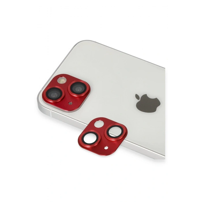 Mey İthalat®   iPhone 13 Pers Alüminyum Kamera Lens - Kırmızı