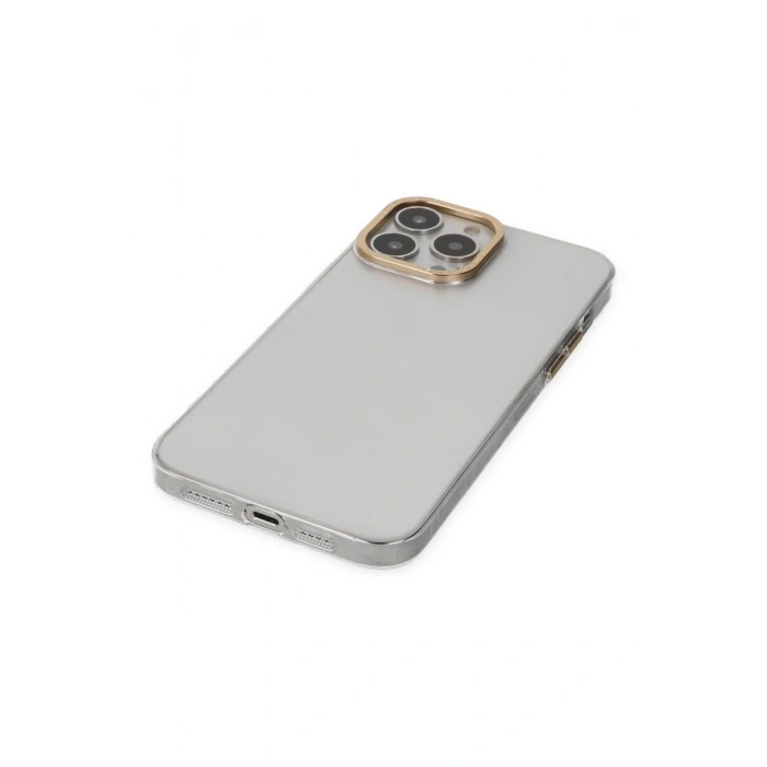 Mey İthalat®   iPhone 13 Pro Kılıf Anka PC Sert Metal Kapak - Şeffaf