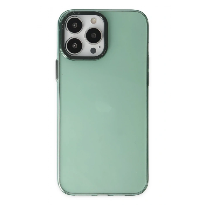 Mey İthalat®   iPhone 13 Pro Kılıf Anka PC Sert Metal Kapak - Yeşil