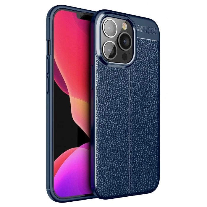 Mey İthalat®   iPhone 13 Pro Kılıf Auto Focus Kapak - Lacivert
