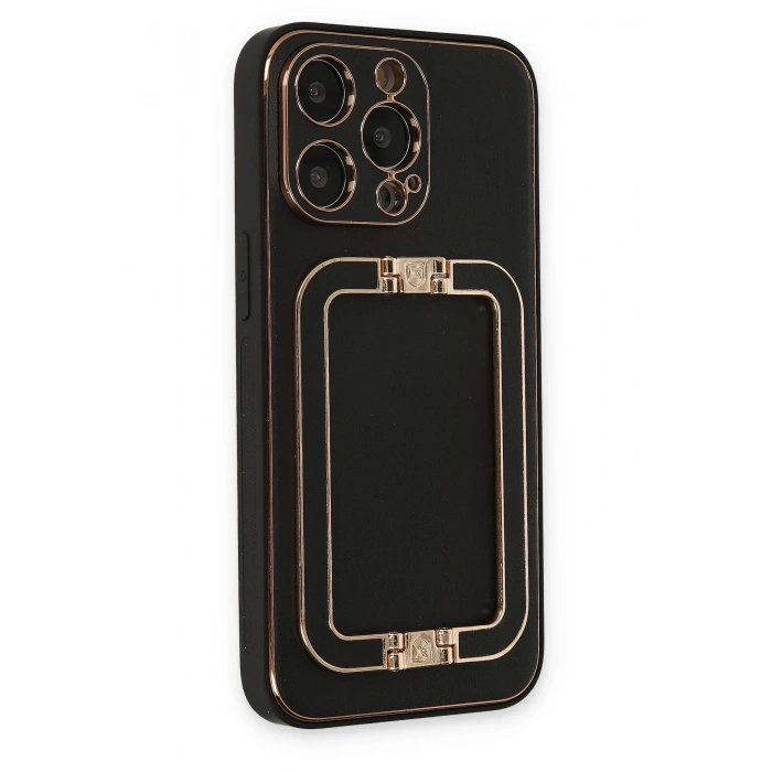 Mey İthalat®   iPhone 13 Pro Kılıf Coco Elit Kapak - Siyah