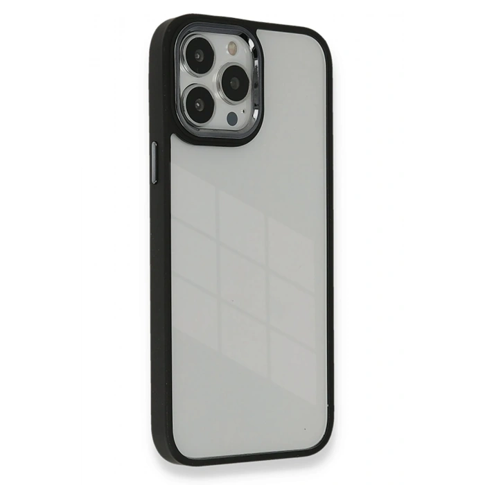 Mey İthalat®   iPhone 13 Pro Kılıf Dora Kapak - Siyah