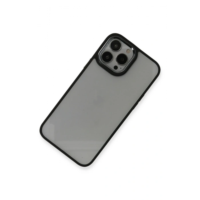 Mey İthalat®   iPhone 13 Pro Kılıf Dora Kapak - Siyah