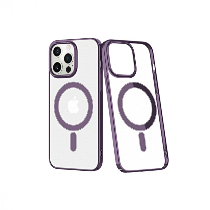 Mey İthalat®   iPhone 13 Pro Kılıf Element Magneticsafe Sert Kapak - Derin Mor