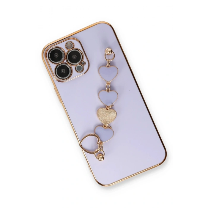 Mey İthalat®   iPhone 13 Pro Kılıf Esila Silikon - Lila
