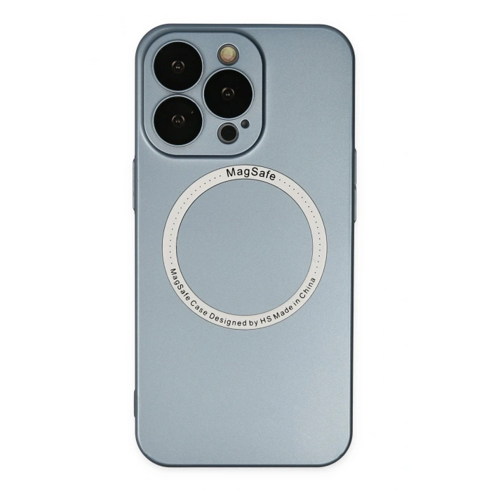 Mey İthalat®   iPhone 13 Pro Kılıf Jack Magneticsafe Lens Silikon - Sierra Blue