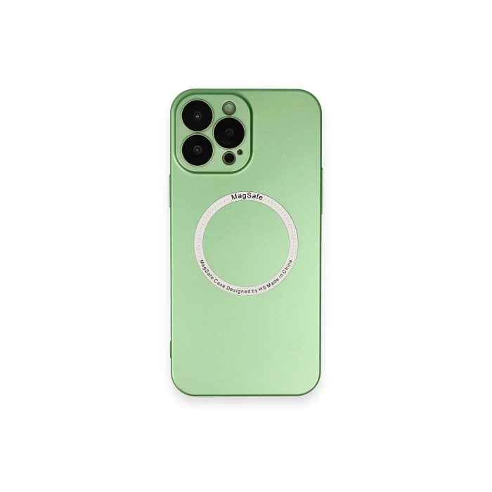 Mey İthalat®   iPhone 13 Pro Kılıf Jack Magneticsafe Lens Silikon - Yeşil
