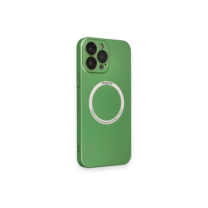Mey İthalat®   iPhone 13 Pro Kılıf Jack Magneticsafe Lens Silikon - Yeşil