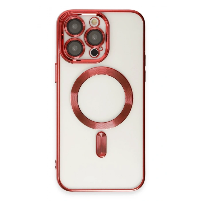 Mey İthalat®   iPhone 13 Pro Kılıf Kross Magneticsafe Kapak - Kırmızı