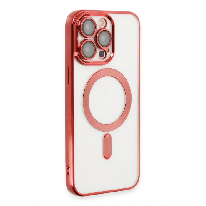 Mey İthalat®   iPhone 13 Pro Kılıf Kross Magneticsafe Kapak - Kırmızı