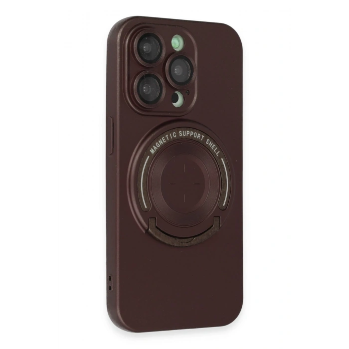 Mey İthalat®   iPhone 13 Pro Kılıf Lukka Magneticsafe Kapak - Kahverengi