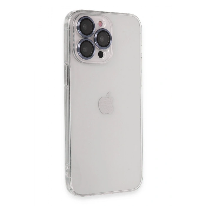 Mey İthalat®   iPhone 13 Pro Kılıf Luko Lens Silikon - Sierra Blue