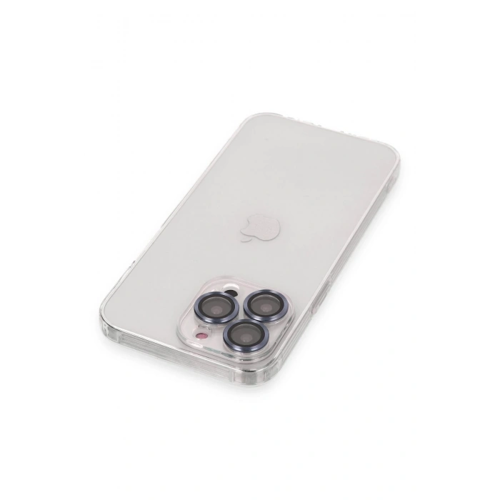 Mey İthalat®   iPhone 13 Pro Kılıf Luko Lens Silikon - Sierra Blue