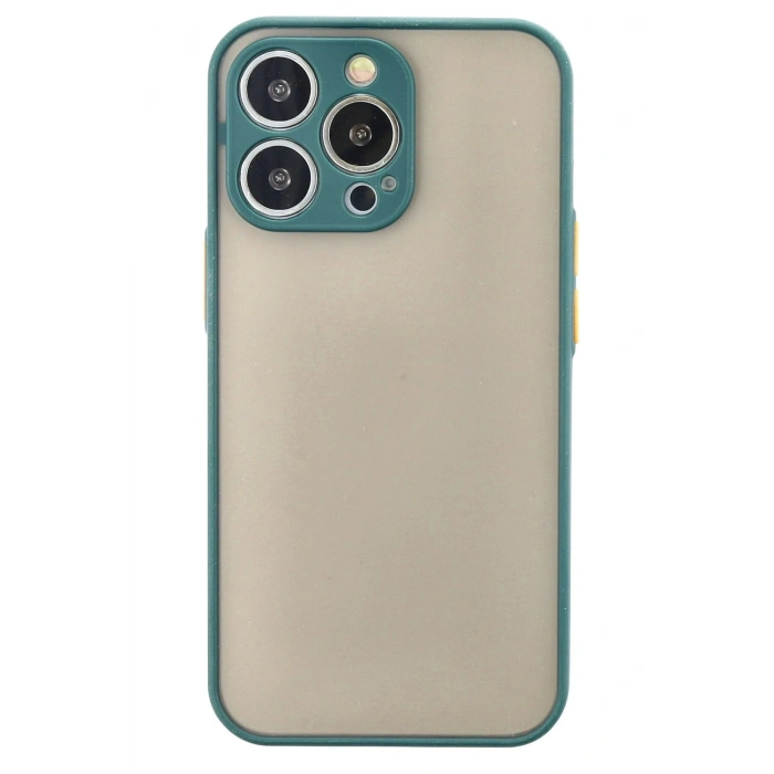 Mey İthalat®   iPhone 13 Pro Kılıf Montreal Silikon Kapak - Yeşil