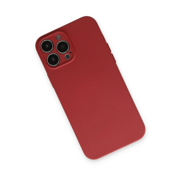 Mey İthalat®   iPhone 13 Pro Kılıf Nano içi Kadife Silikon - Kiremit