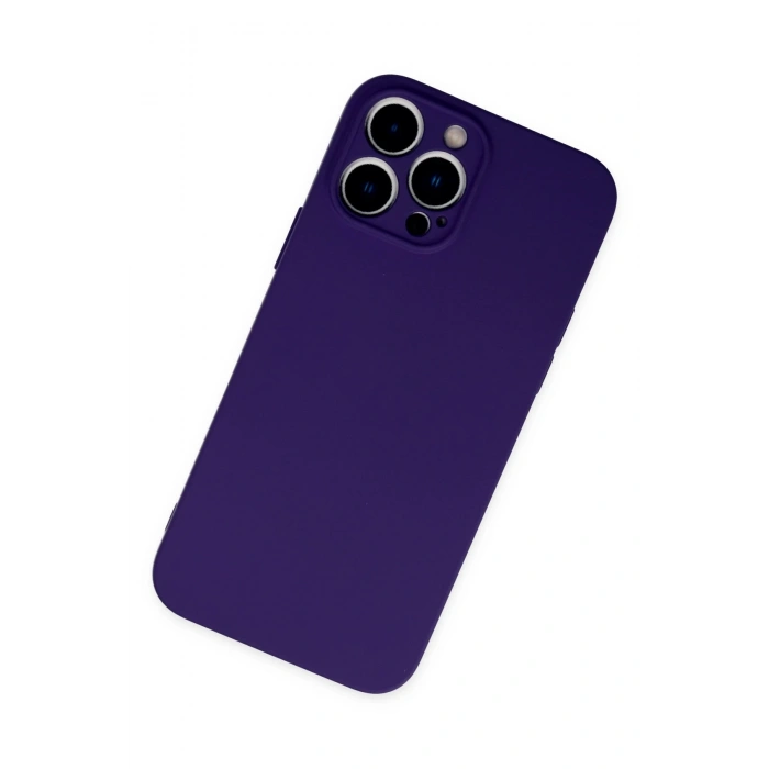 Mey İthalat®   iPhone 13 Pro Kılıf Nano içi Kadife Silikon - Mor