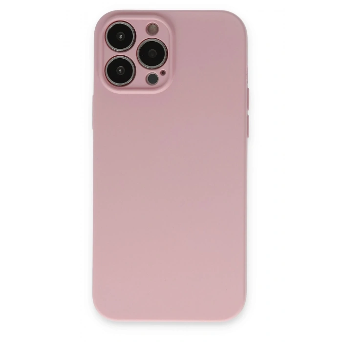 Mey İthalat®   iPhone 13 Pro Kılıf Nano içi Kadife Silikon - Pembe