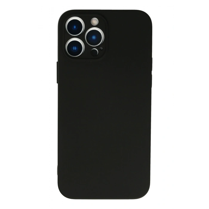 Mey İthalat®   iPhone 13 Pro Kılıf Nano içi Kadife Silikon - Siyah