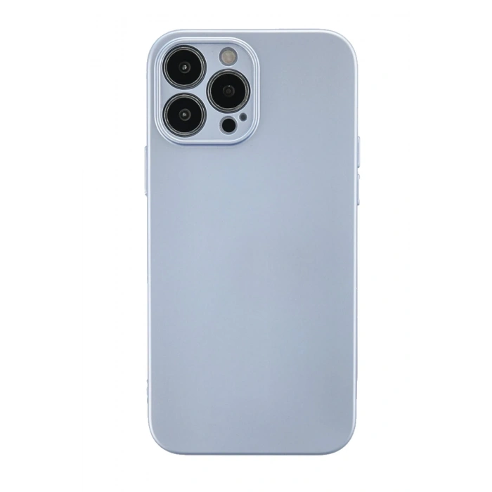 Mey İthalat®   iPhone 13 Pro Kılıf Nano içi Kadife Silikon - Sky Blue