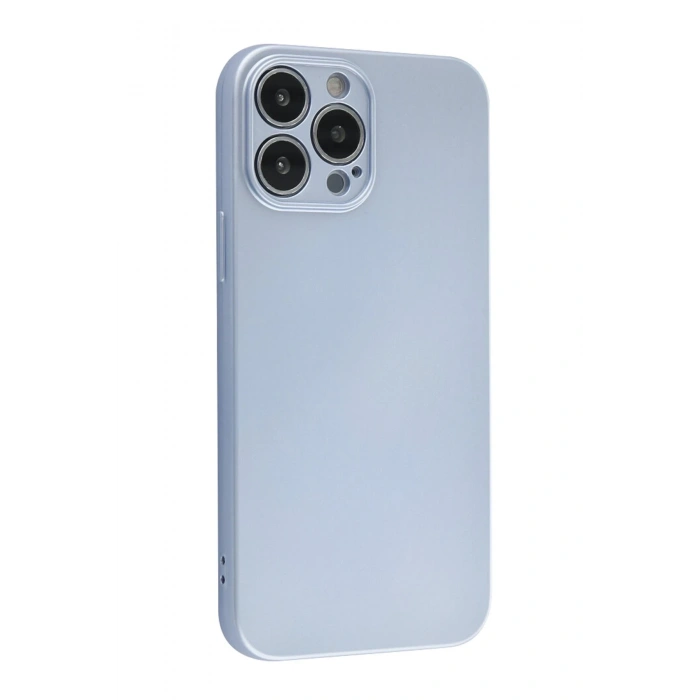 Mey İthalat®   iPhone 13 Pro Kılıf Nano içi Kadife Silikon - Sky Blue