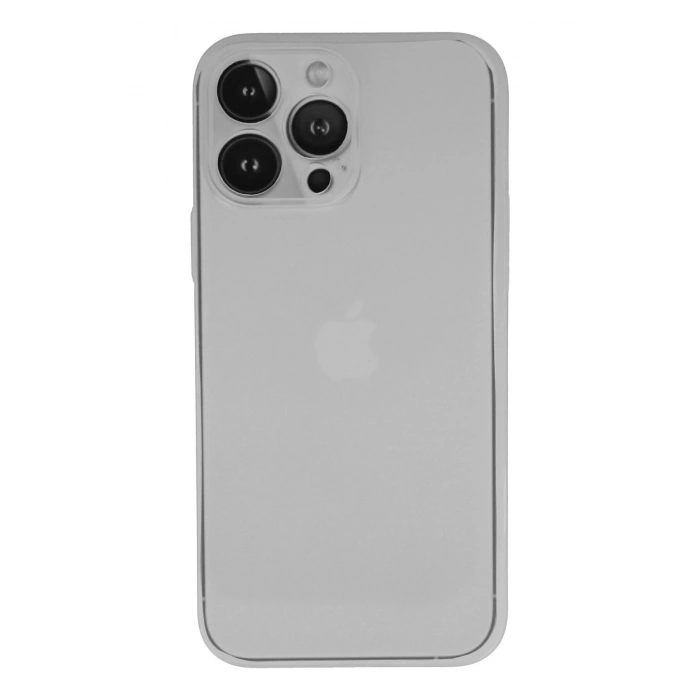 Mey İthalat®   iPhone 13 Pro Kılıf PP Ultra İnce Kapak - Beyaz