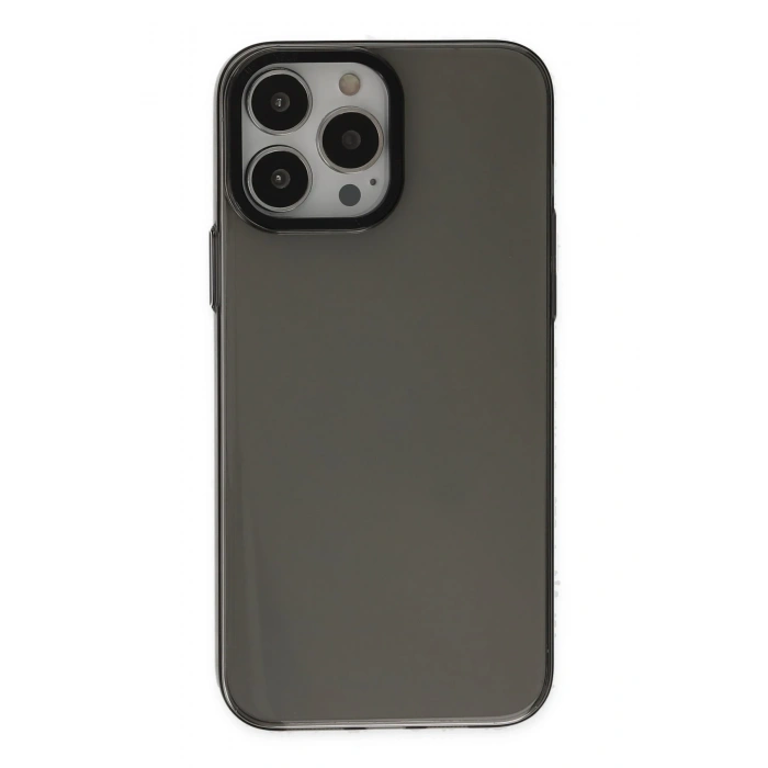 Mey İthalat®   iPhone 13 Pro Max Kılıf Anka PC Sert Metal Kapak - Siyah