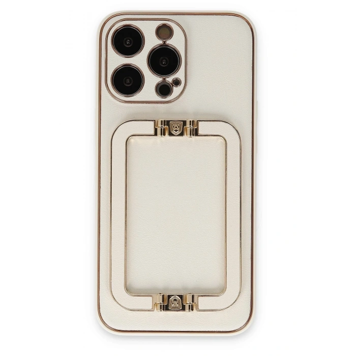 Mey İthalat®   iPhone 13 Pro Max Kılıf Coco Elit Kapak - Beyaz