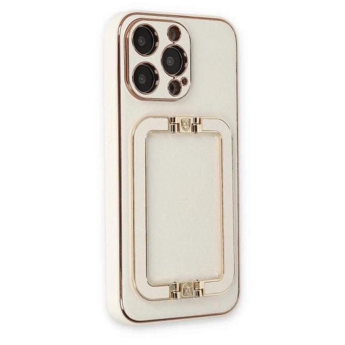 Mey İthalat®   iPhone 13 Pro Max Kılıf Coco Elit Kapak - Beyaz