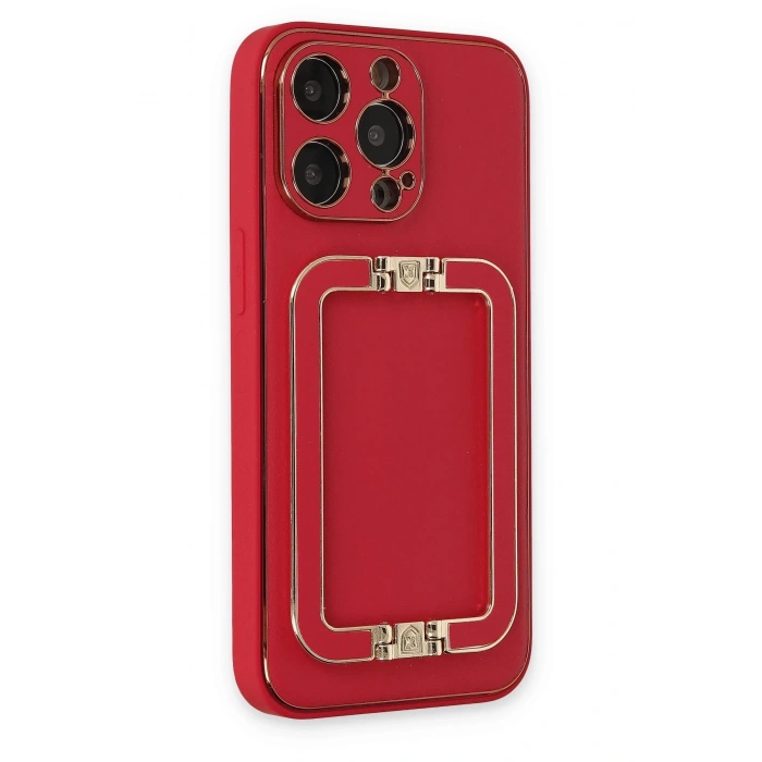 Mey İthalat®   iPhone 13 Pro Max Kılıf Coco Elit Kapak - Kırmızı