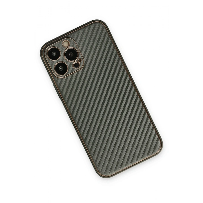 Mey İthalat®   iPhone 13 Pro Max Kılıf Coco Karbon Silikon - Füme