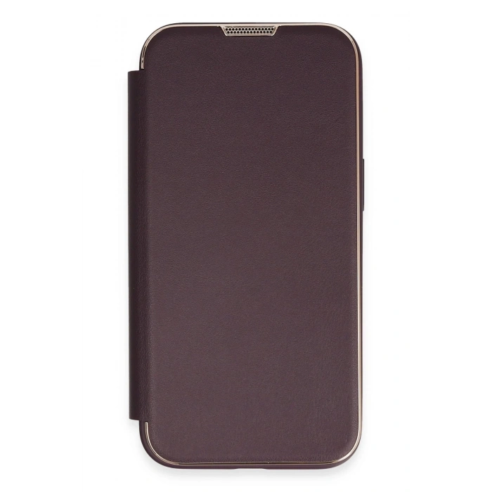 Mey İthalat®   iPhone 13 Pro Max Kılıf Dolpin Kapaklı - Derin Mor