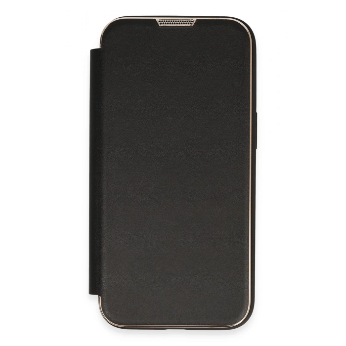 Mey İthalat®   iPhone 13 Pro Max Kılıf Dolpin Kapaklı - Siyah