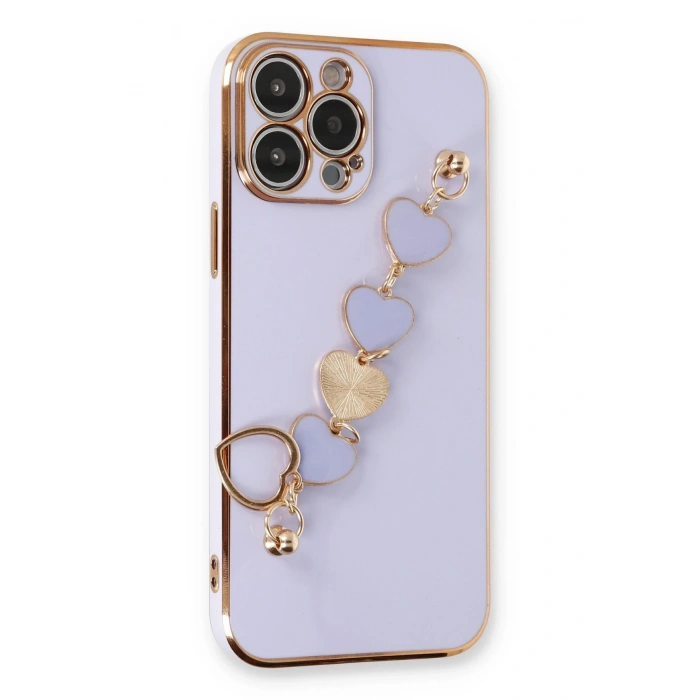 Mey İthalat®   iPhone 13 Pro Max Kılıf Esila Silikon - Lila