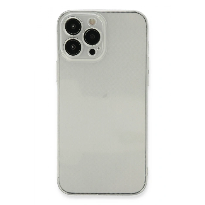 Mey İthalat®   iPhone 13 Pro Max Kılıf Fly Lens Silikon - Şeffaf