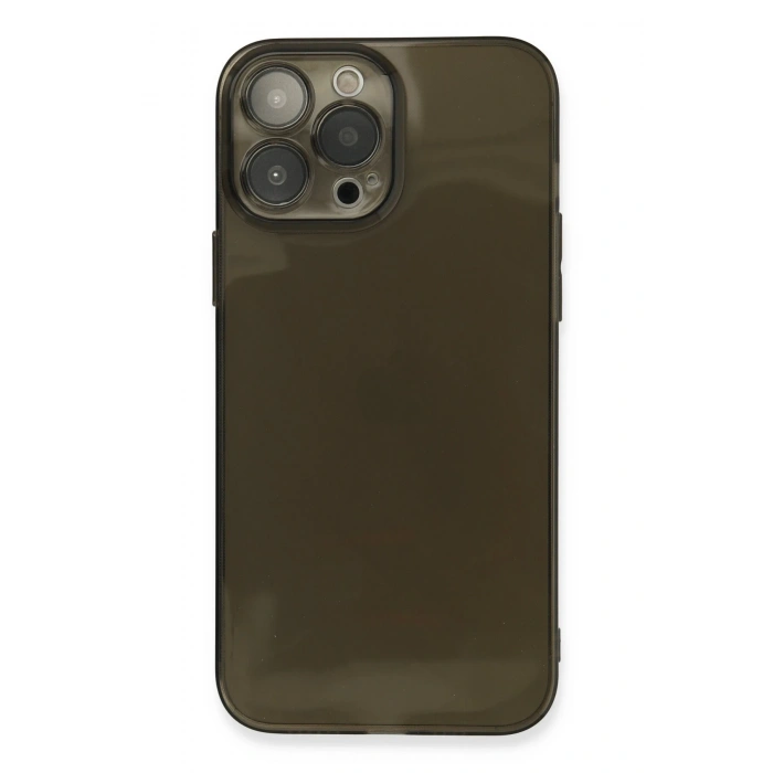 Mey İthalat®   iPhone 13 Pro Max Kılıf Fly Lens Silikon - Siyah